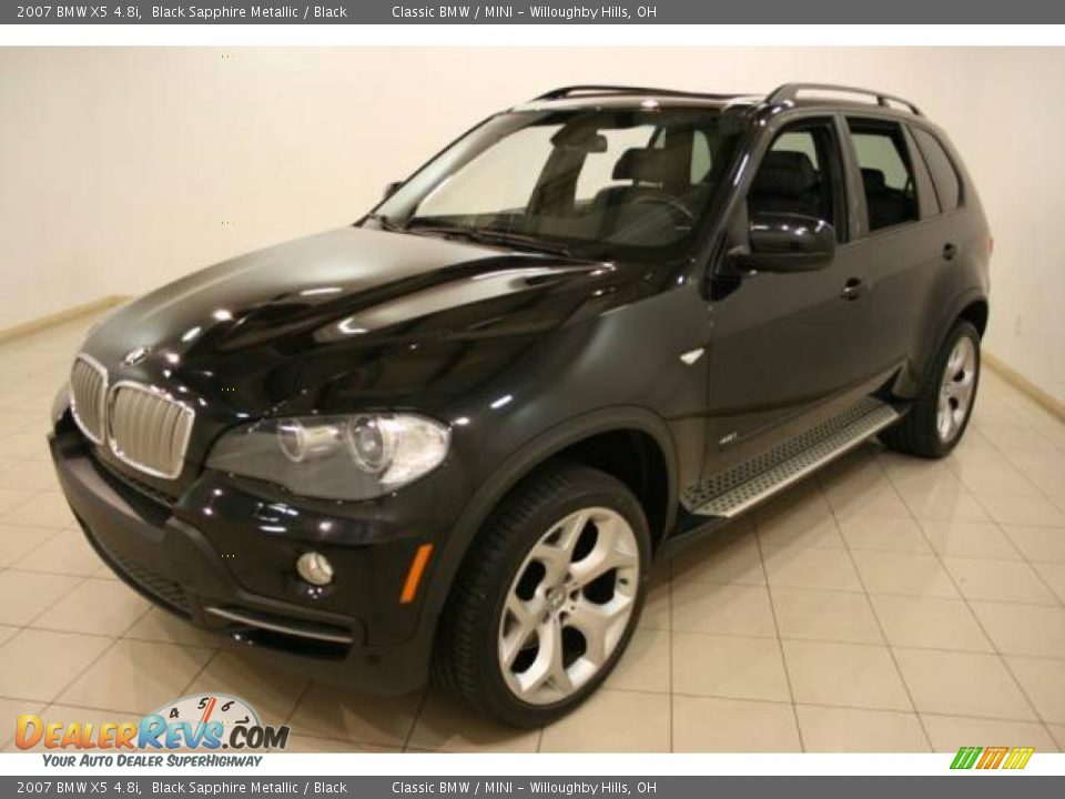 2007 BMW X5 4.8i Black Sapphire Metallic / Black Photo #3
