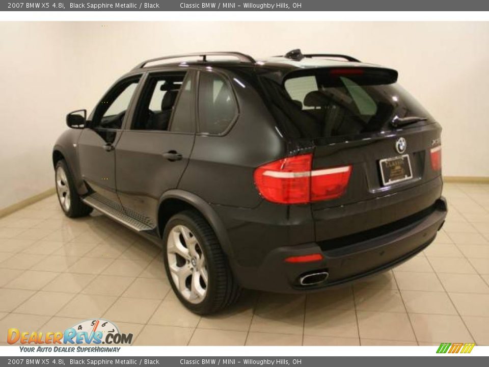 2007 BMW X5 4.8i Black Sapphire Metallic / Black Photo #5