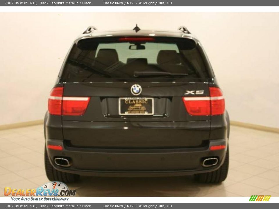 2007 BMW X5 4.8i Black Sapphire Metallic / Black Photo #6