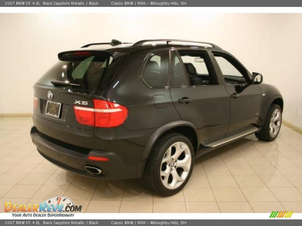 2007 BMW X5 4.8i Black Sapphire Metallic / Black Photo #7