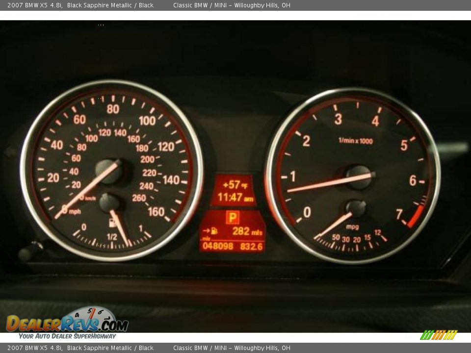 2007 BMW X5 4.8i Black Sapphire Metallic / Black Photo #12