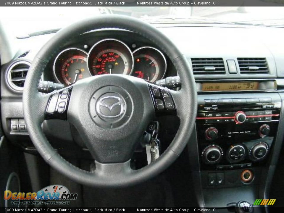 2009 Mazda MAZDA3 s Grand Touring Hatchback Black Mica / Black Photo #15