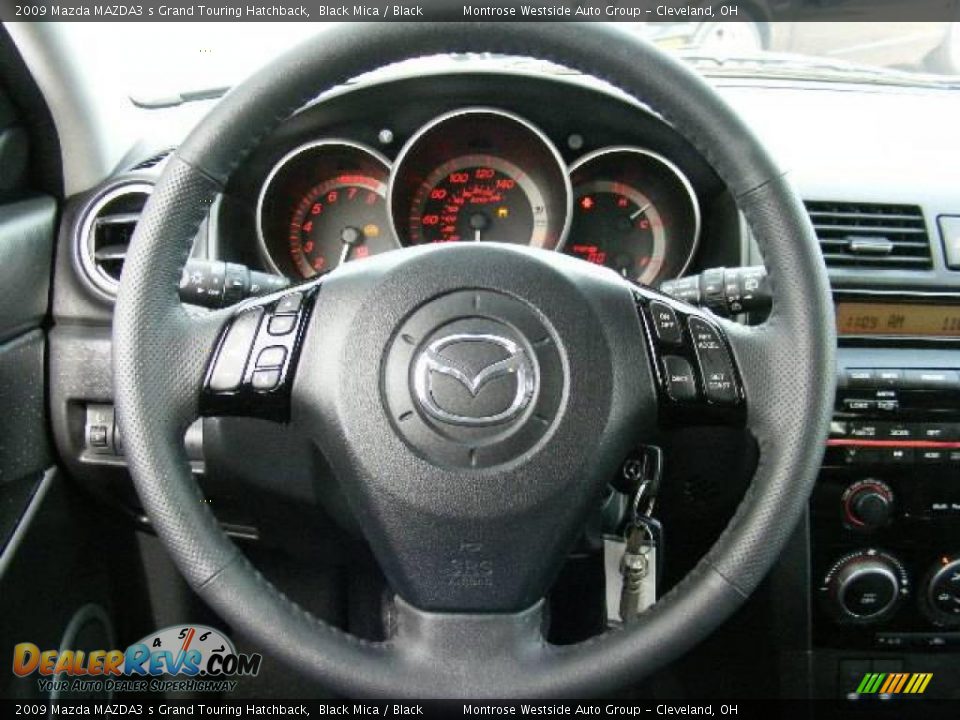2009 Mazda MAZDA3 s Grand Touring Hatchback Black Mica / Black Photo #16