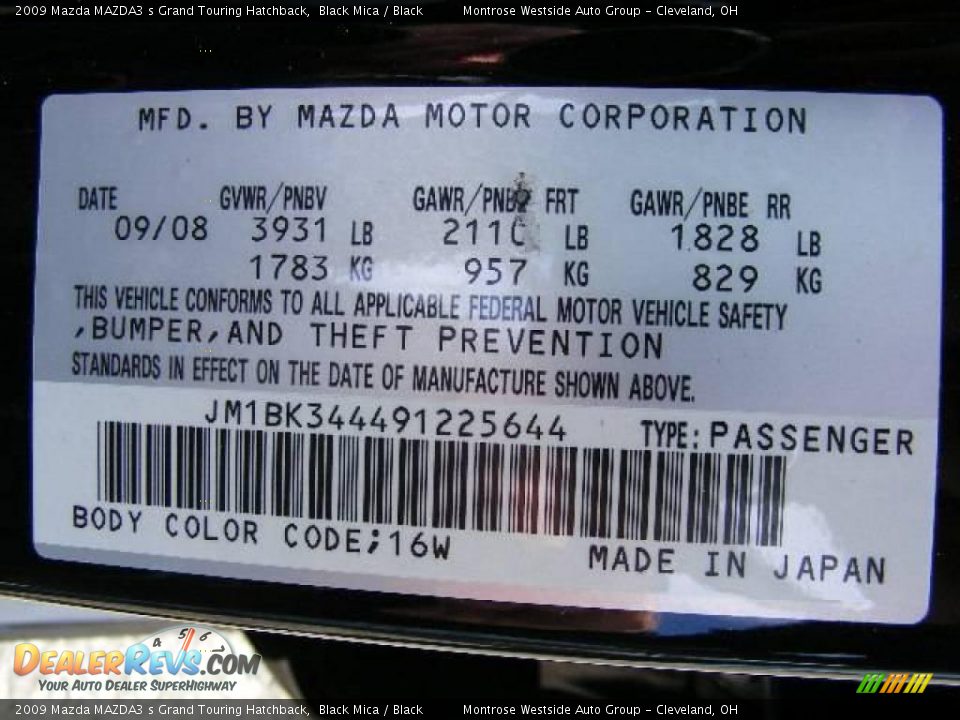 2009 Mazda MAZDA3 s Grand Touring Hatchback Black Mica / Black Photo #33