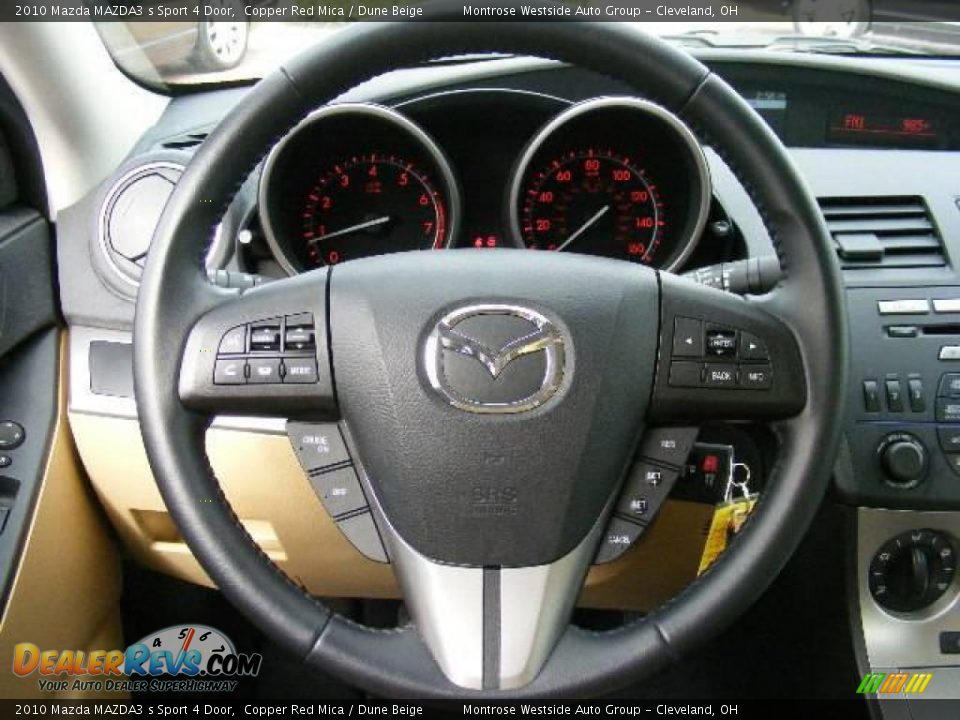 2010 Mazda MAZDA3 s Sport 4 Door Copper Red Mica / Dune Beige Photo #16