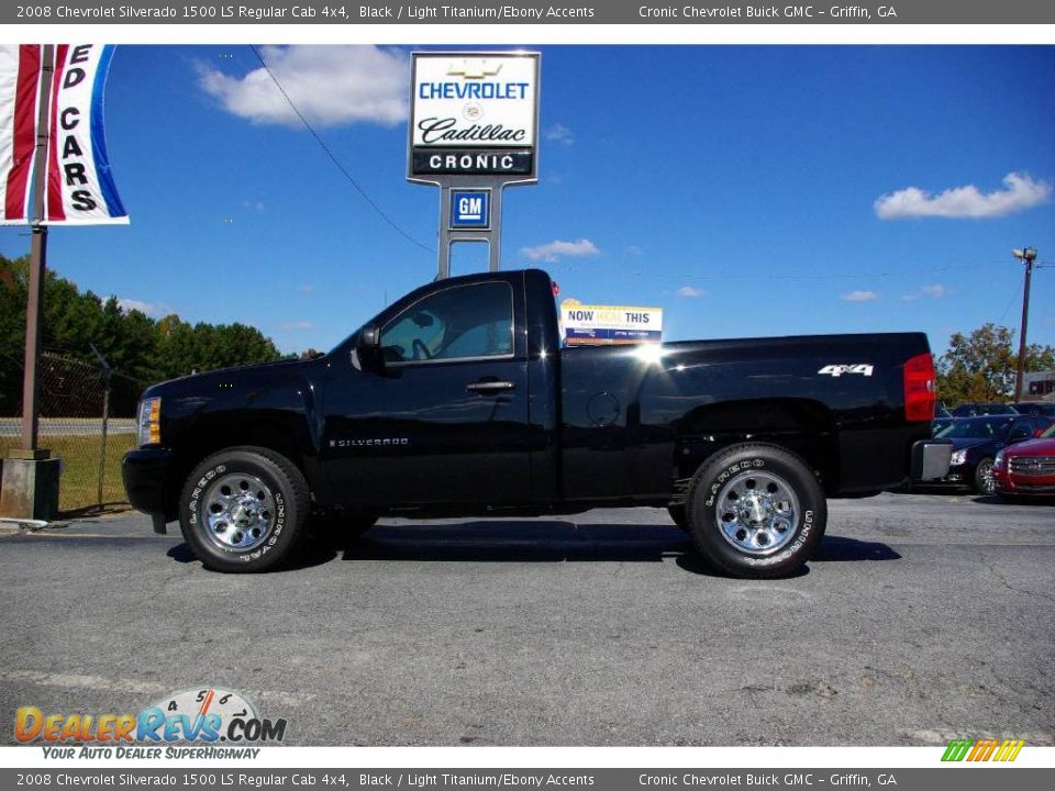 2008 Chevrolet Silverado 1500 LS Regular Cab 4x4 Black / Light Titanium/Ebony Accents Photo #1