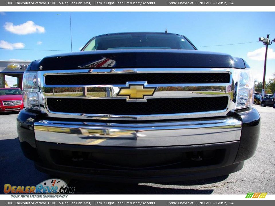 2008 Chevrolet Silverado 1500 LS Regular Cab 4x4 Black / Light Titanium/Ebony Accents Photo #3