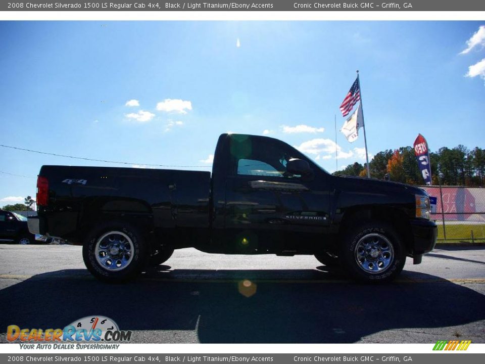2008 Chevrolet Silverado 1500 LS Regular Cab 4x4 Black / Light Titanium/Ebony Accents Photo #5