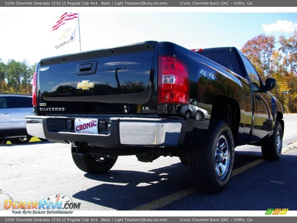 2008 Chevrolet Silverado 1500 LS Regular Cab 4x4 Black / Light Titanium/Ebony Accents Photo #6
