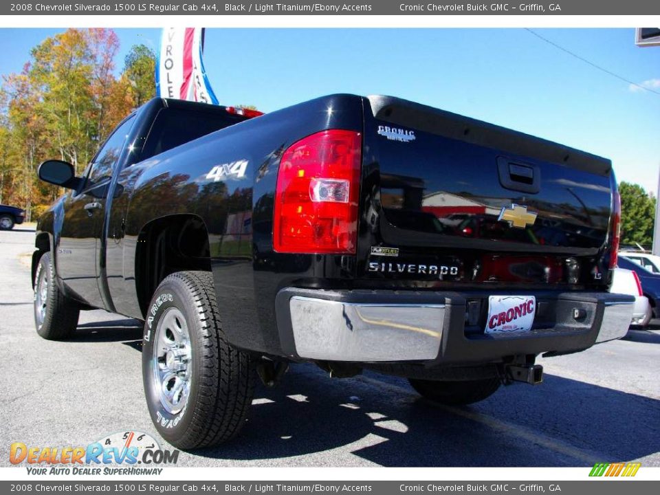 2008 Chevrolet Silverado 1500 LS Regular Cab 4x4 Black / Light Titanium/Ebony Accents Photo #8