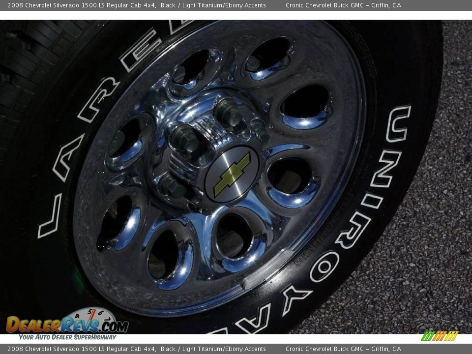 2008 Chevrolet Silverado 1500 LS Regular Cab 4x4 Black / Light Titanium/Ebony Accents Photo #9