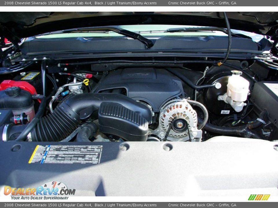 2008 Chevrolet Silverado 1500 LS Regular Cab 4x4 Black / Light Titanium/Ebony Accents Photo #12