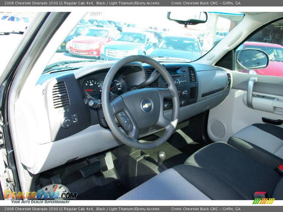 2008 Chevrolet Silverado 1500 LS Regular Cab 4x4 Black / Light Titanium/Ebony Accents Photo #16