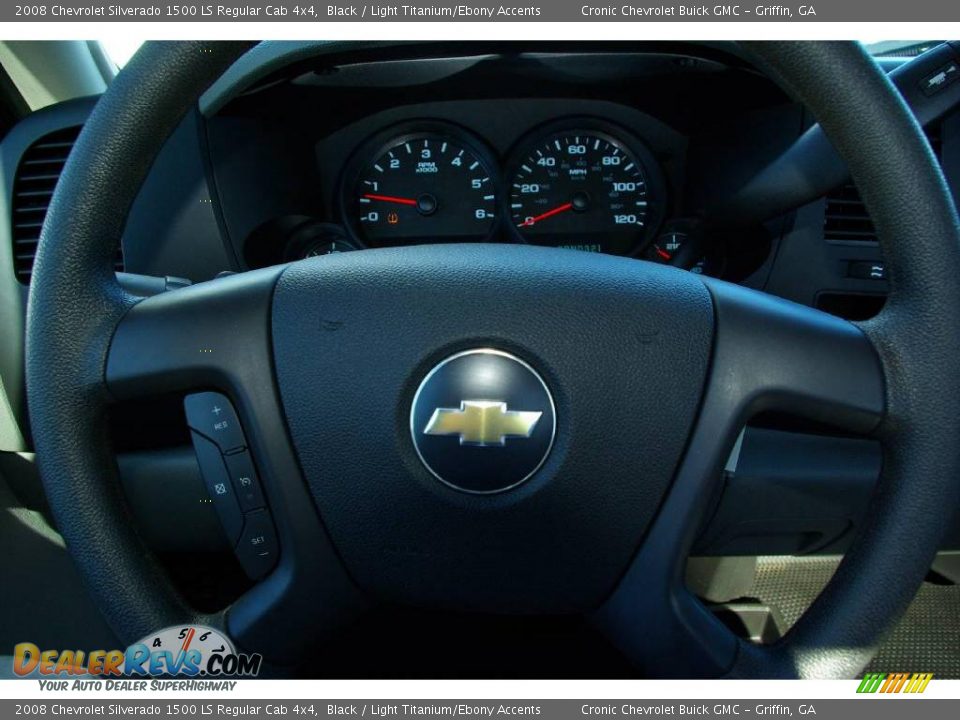 2008 Chevrolet Silverado 1500 LS Regular Cab 4x4 Black / Light Titanium/Ebony Accents Photo #17