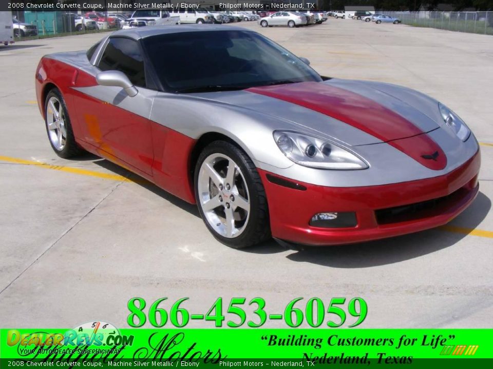 2008 Chevrolet Corvette Coupe Machine Silver Metallic / Ebony Photo #1