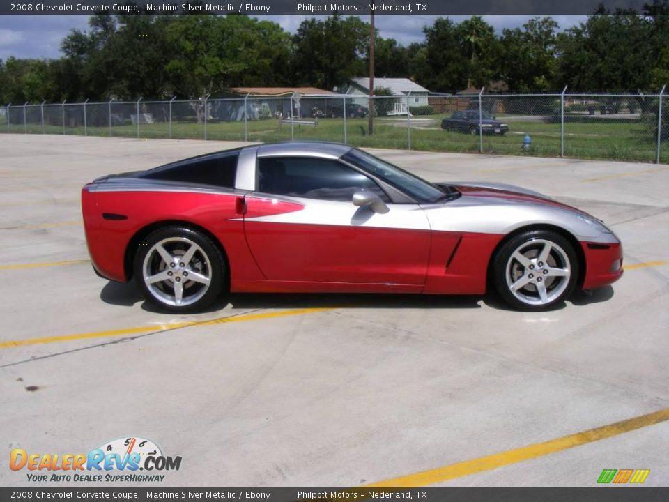 2008 Chevrolet Corvette Coupe Machine Silver Metallic / Ebony Photo #2