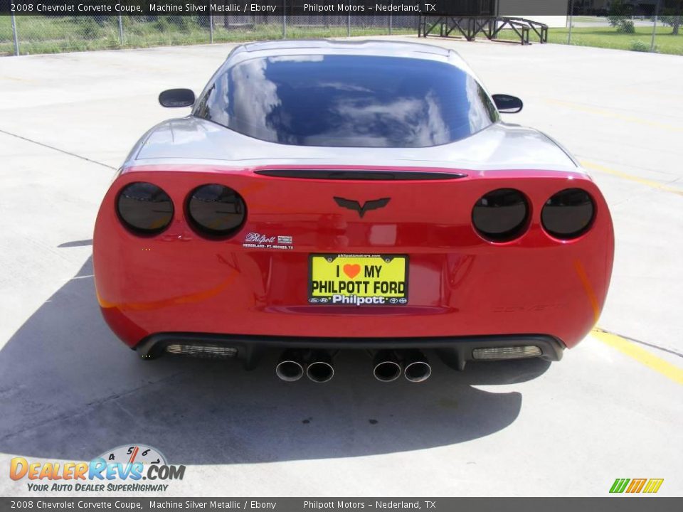 2008 Chevrolet Corvette Coupe Machine Silver Metallic / Ebony Photo #4