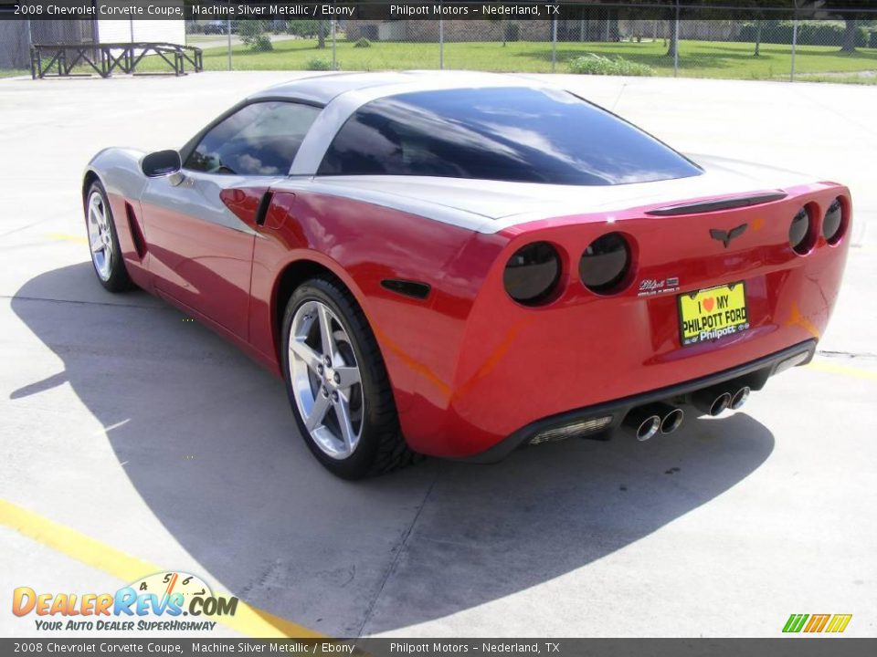 2008 Chevrolet Corvette Coupe Machine Silver Metallic / Ebony Photo #5
