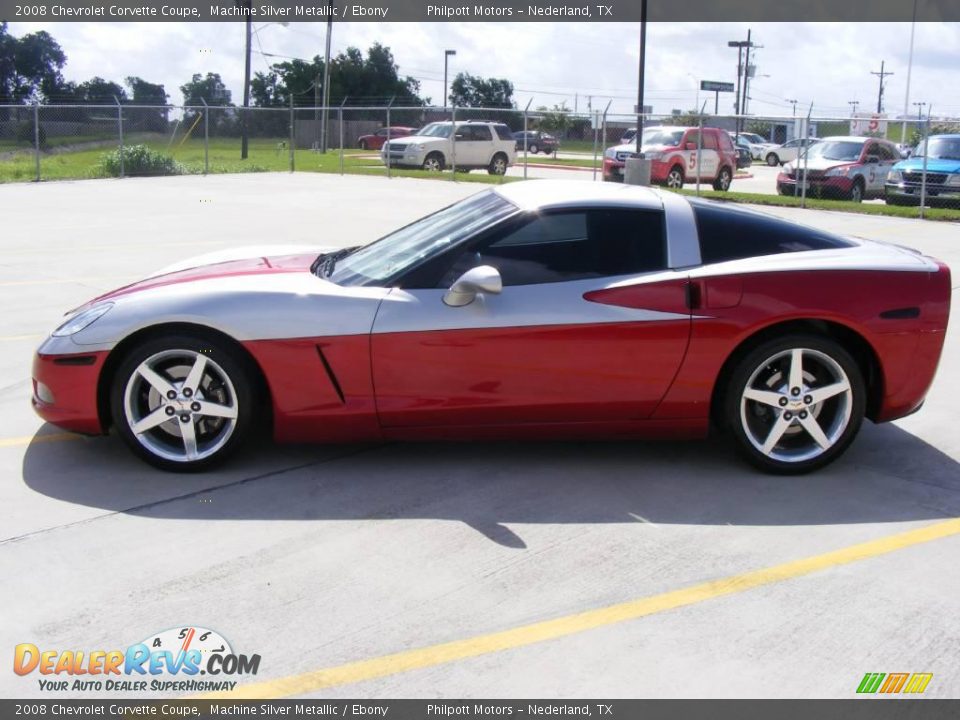 2008 Chevrolet Corvette Coupe Machine Silver Metallic / Ebony Photo #6