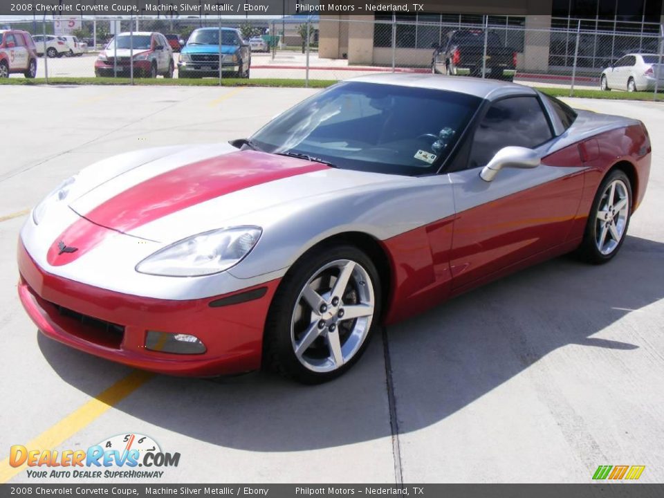 2008 Chevrolet Corvette Coupe Machine Silver Metallic / Ebony Photo #7