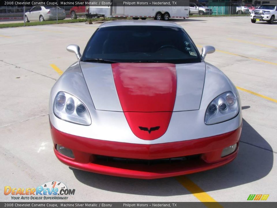 2008 Chevrolet Corvette Coupe Machine Silver Metallic / Ebony Photo #8