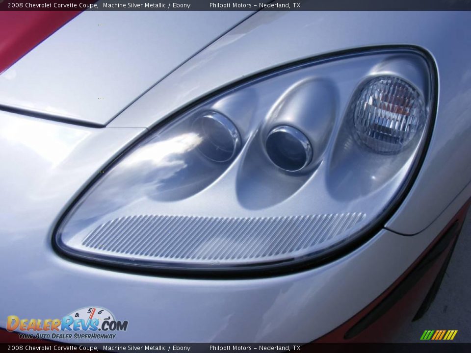 2008 Chevrolet Corvette Coupe Machine Silver Metallic / Ebony Photo #11