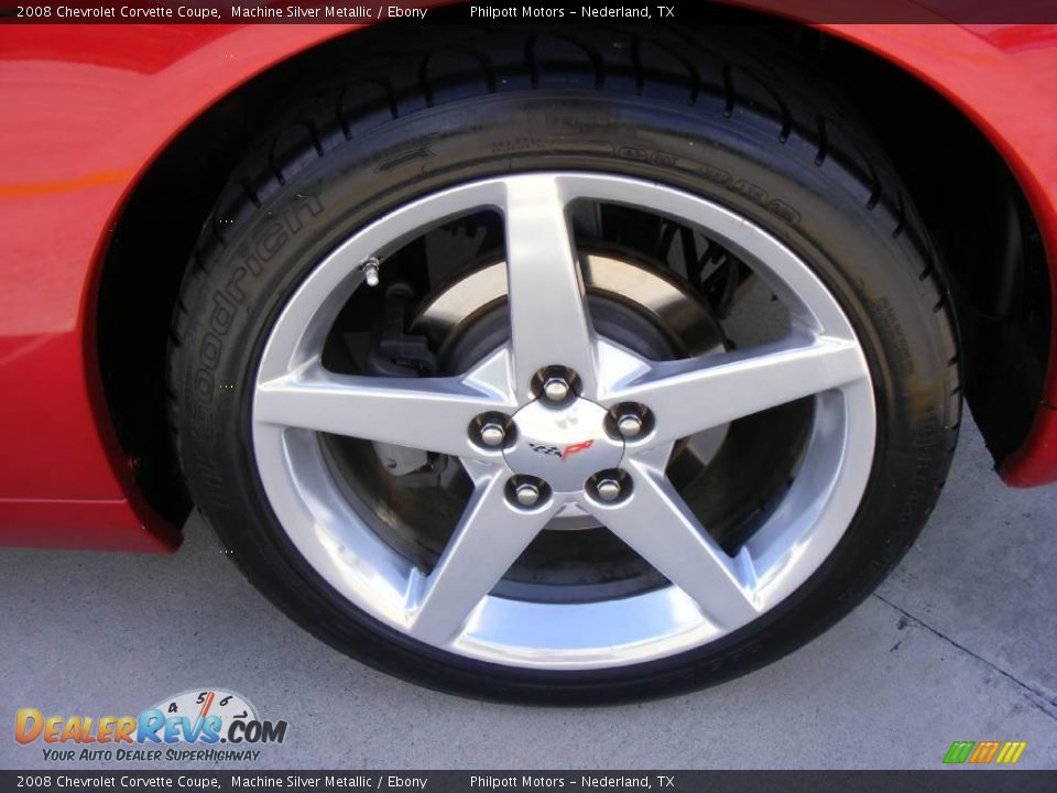 2008 Chevrolet Corvette Coupe Machine Silver Metallic / Ebony Photo #15
