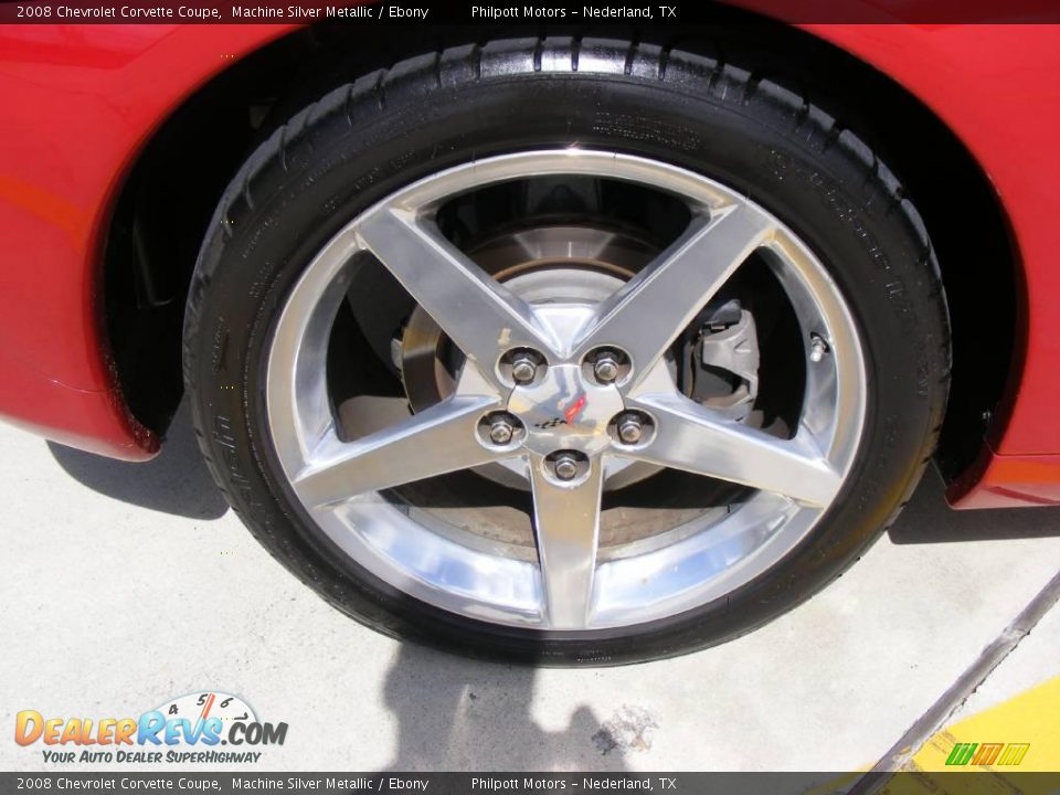 2008 Chevrolet Corvette Coupe Machine Silver Metallic / Ebony Photo #16