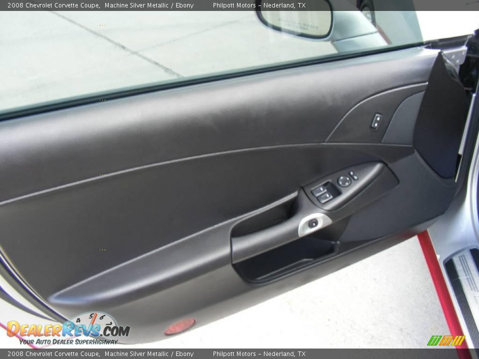 2008 Chevrolet Corvette Coupe Machine Silver Metallic / Ebony Photo #32