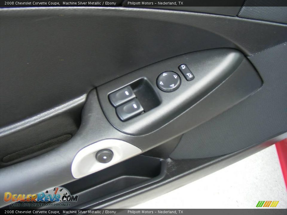 2008 Chevrolet Corvette Coupe Machine Silver Metallic / Ebony Photo #33