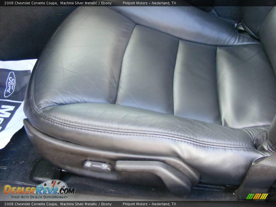 2008 Chevrolet Corvette Coupe Machine Silver Metallic / Ebony Photo #35