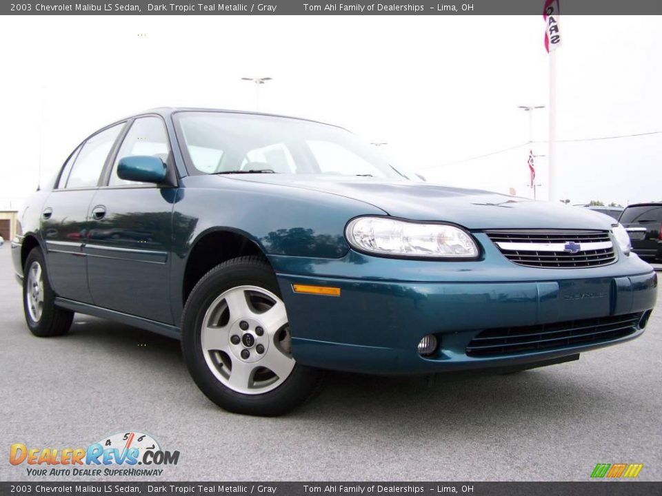 2003 Chevrolet Malibu LS Sedan Dark Tropic Teal Metallic / Gray Photo #1