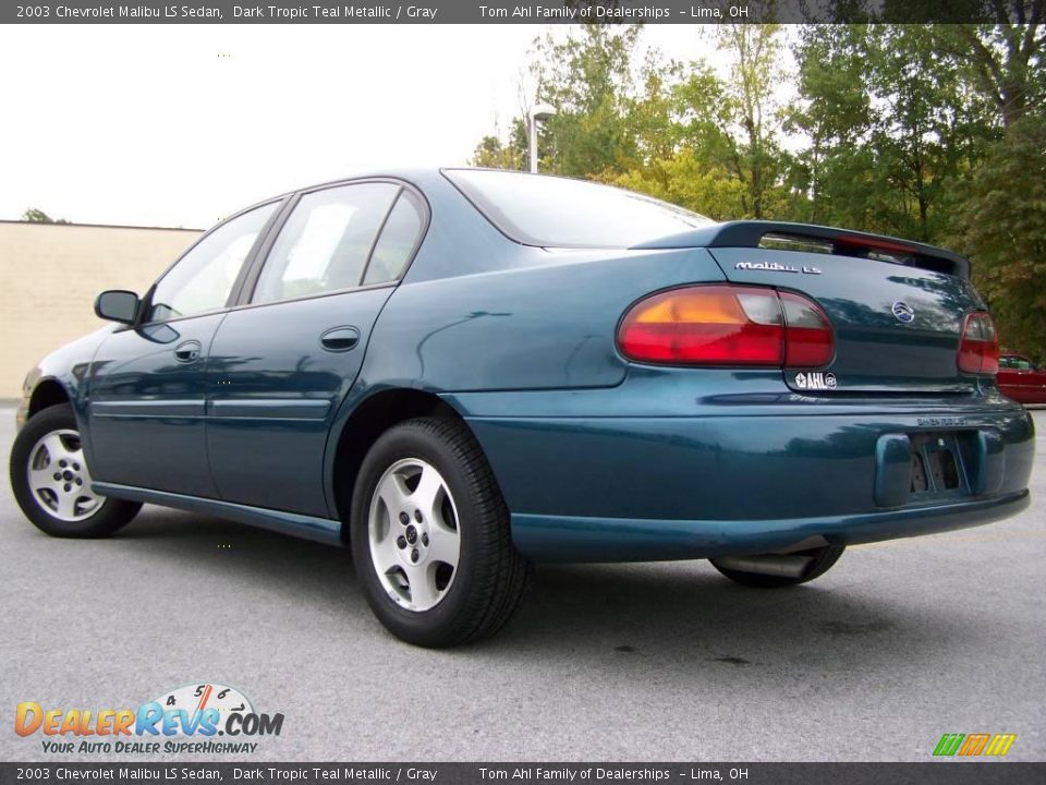 2003 Chevrolet Malibu LS Sedan Dark Tropic Teal Metallic / Gray Photo #4