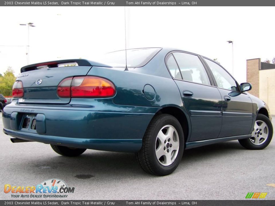 2003 Chevrolet Malibu LS Sedan Dark Tropic Teal Metallic / Gray Photo #6