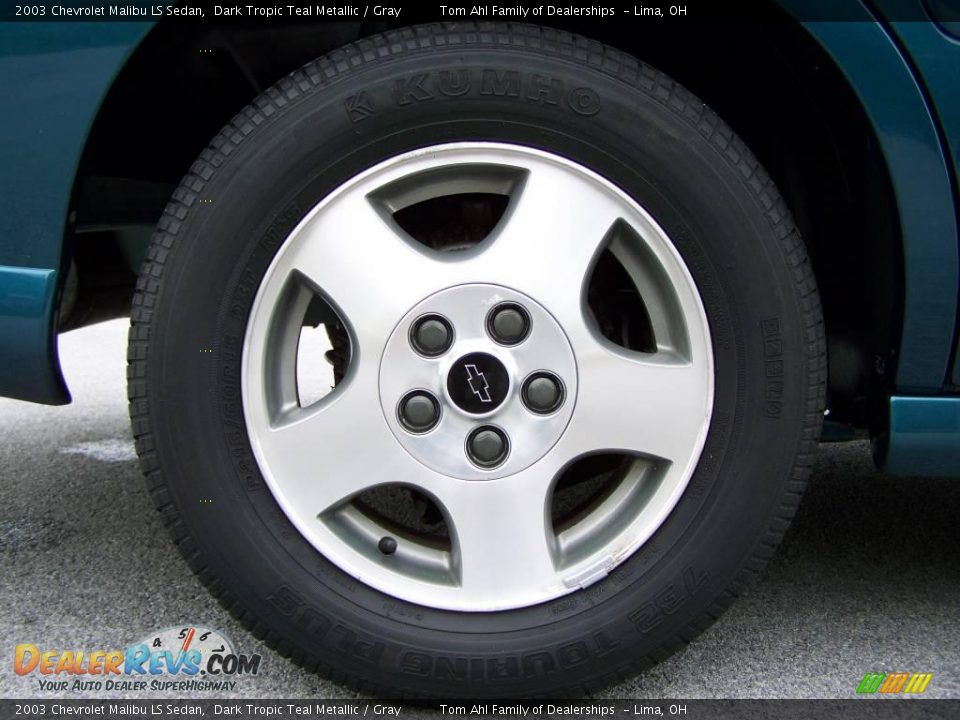 2003 Chevrolet Malibu LS Sedan Dark Tropic Teal Metallic / Gray Photo #7