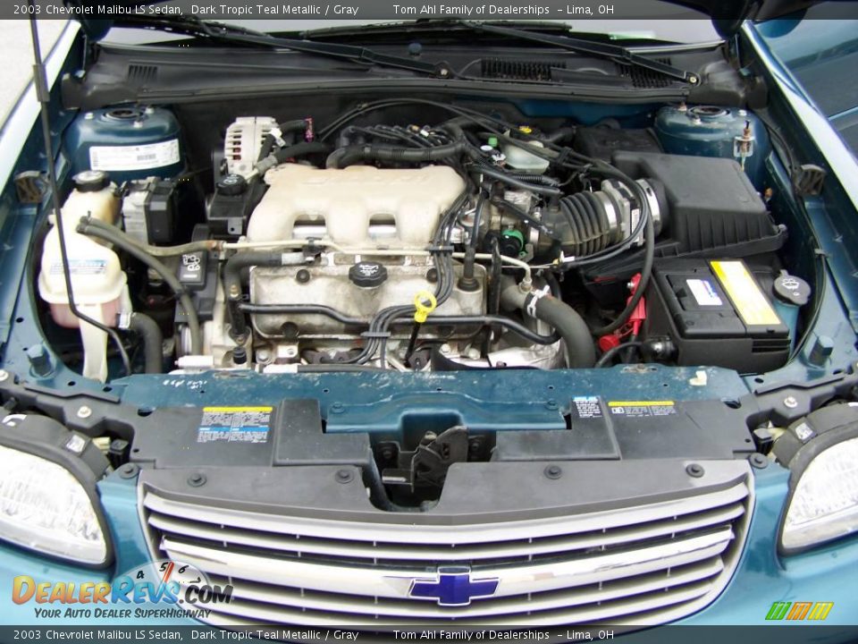 2003 Chevrolet Malibu LS Sedan Dark Tropic Teal Metallic / Gray Photo #13