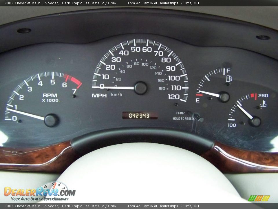 2003 Chevrolet Malibu LS Sedan Dark Tropic Teal Metallic / Gray Photo #14