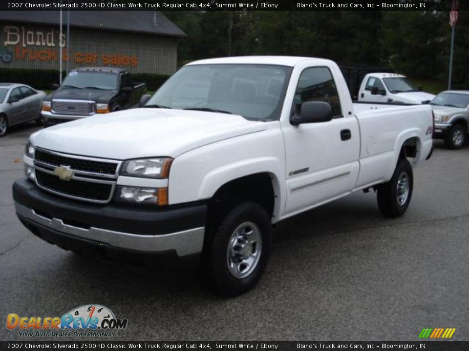 2007 Chevrolet Silverado 2500HD Classic Work Truck Regular Cab 4x4 Summit White / Ebony Photo #1