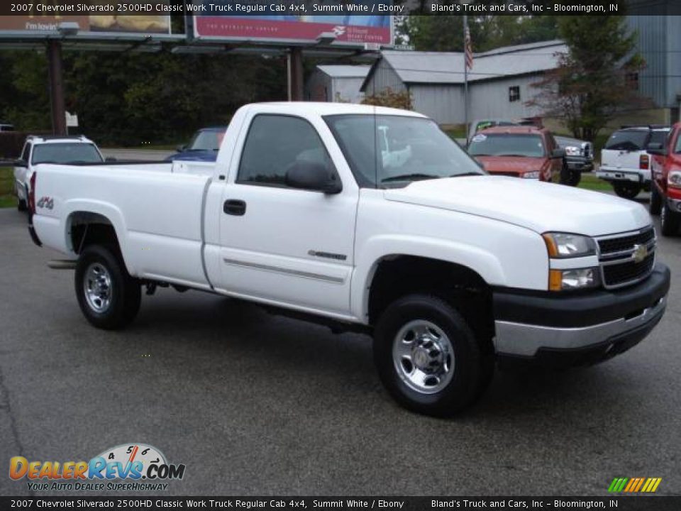 2007 Chevrolet Silverado 2500HD Classic Work Truck Regular Cab 4x4 Summit White / Ebony Photo #6