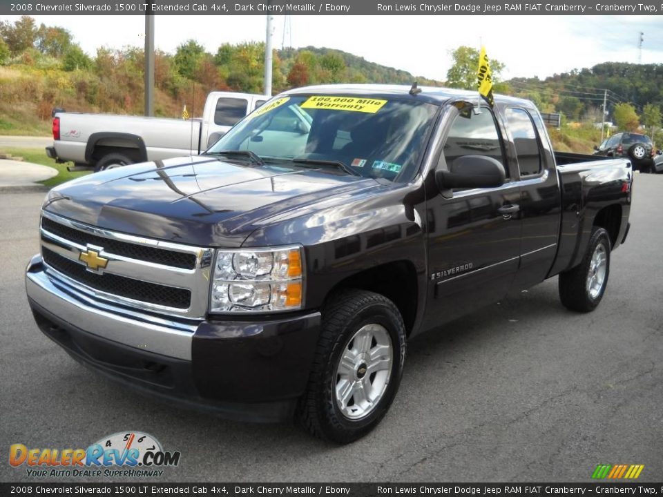 2008 Chevrolet Silverado 1500 LT Extended Cab 4x4 Dark Cherry Metallic / Ebony Photo #2