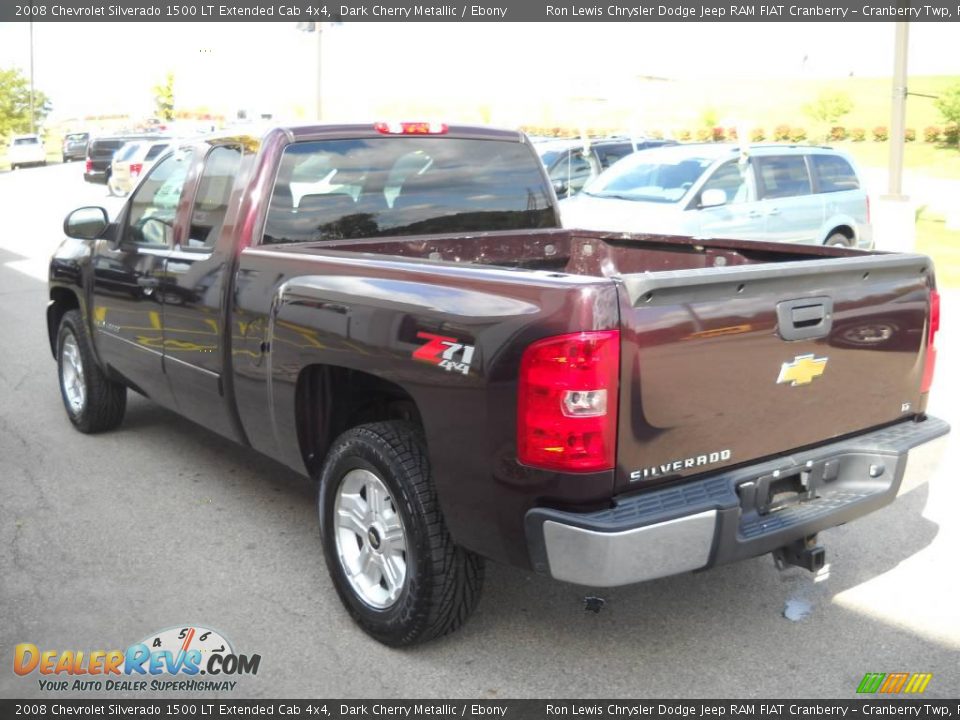 2008 Chevrolet Silverado 1500 LT Extended Cab 4x4 Dark Cherry Metallic / Ebony Photo #4