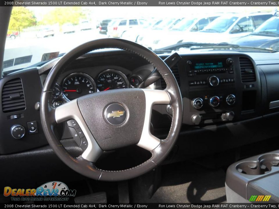 2008 Chevrolet Silverado 1500 LT Extended Cab 4x4 Dark Cherry Metallic / Ebony Photo #10