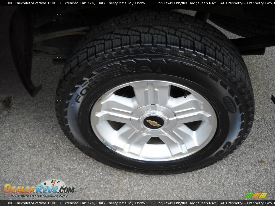 2008 Chevrolet Silverado 1500 LT Extended Cab 4x4 Dark Cherry Metallic / Ebony Photo #12