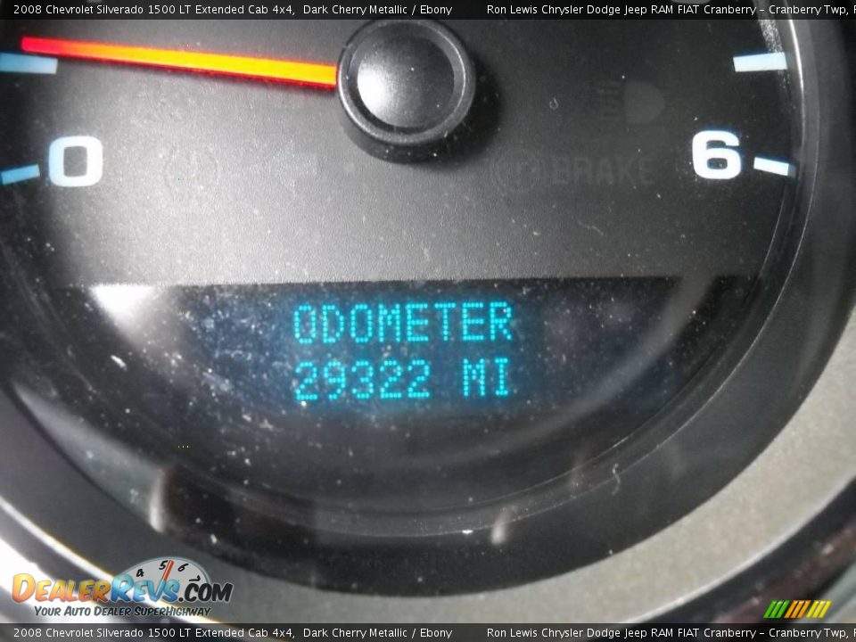 2008 Chevrolet Silverado 1500 LT Extended Cab 4x4 Dark Cherry Metallic / Ebony Photo #24