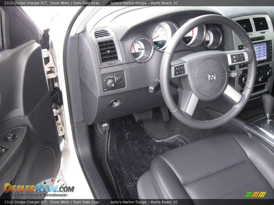 2010 Dodge Charger R/T Stone White / Dark Slate Gray Photo #12