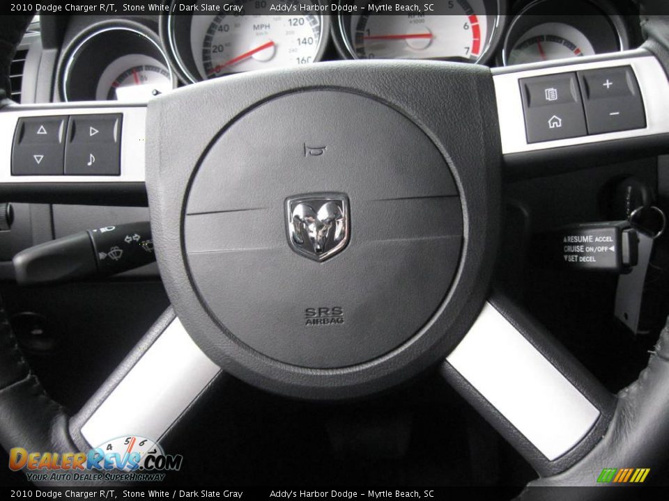 2010 Dodge Charger R/T Stone White / Dark Slate Gray Photo #25