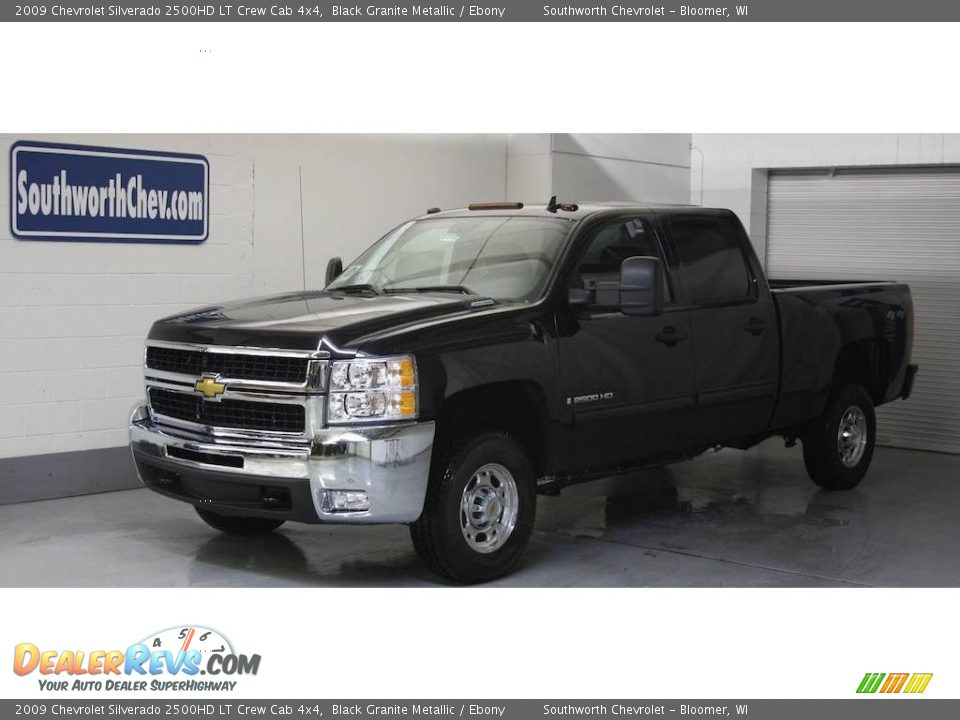 2009 Chevrolet Silverado 2500HD LT Crew Cab 4x4 Black Granite Metallic / Ebony Photo #1