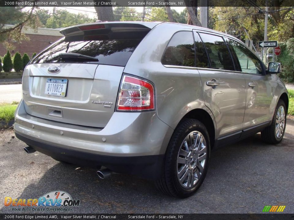 2008 Ford Edge Limited AWD Vapor Silver Metallic / Charcoal Photo #5