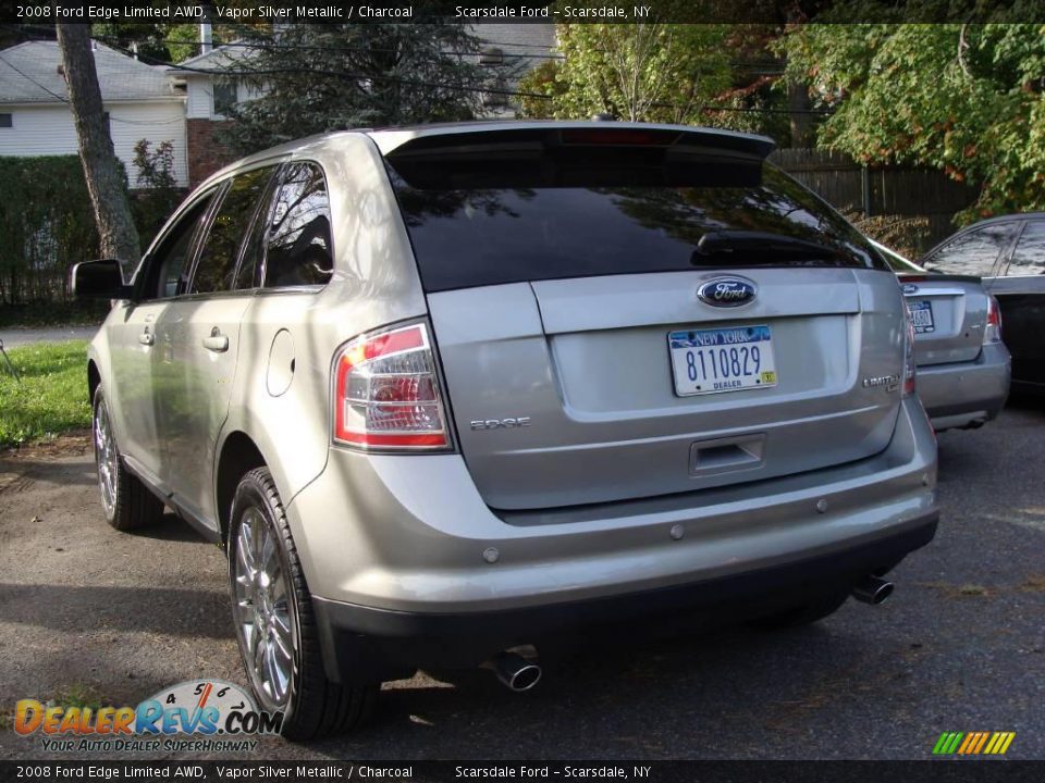 2008 Ford Edge Limited AWD Vapor Silver Metallic / Charcoal Photo #7