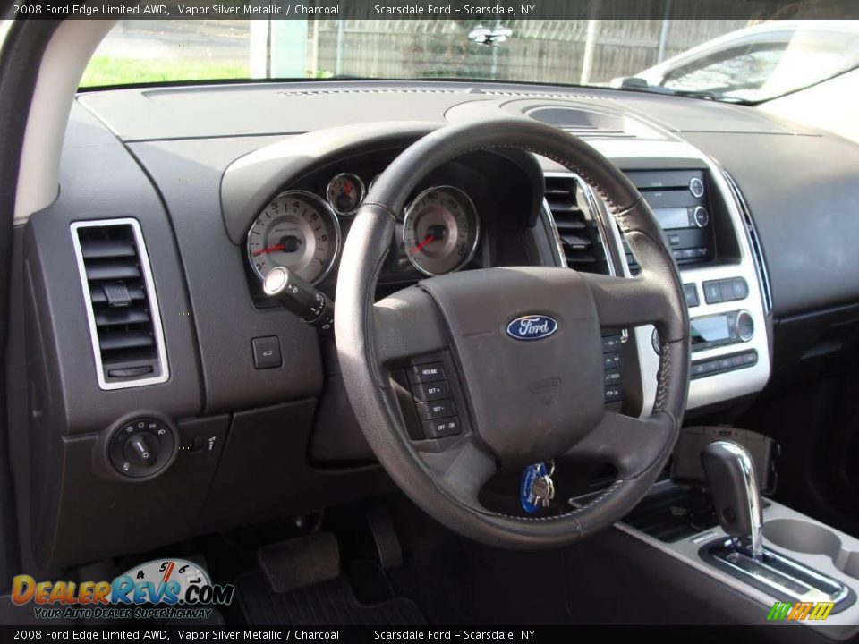 2008 Ford Edge Limited AWD Vapor Silver Metallic / Charcoal Photo #14